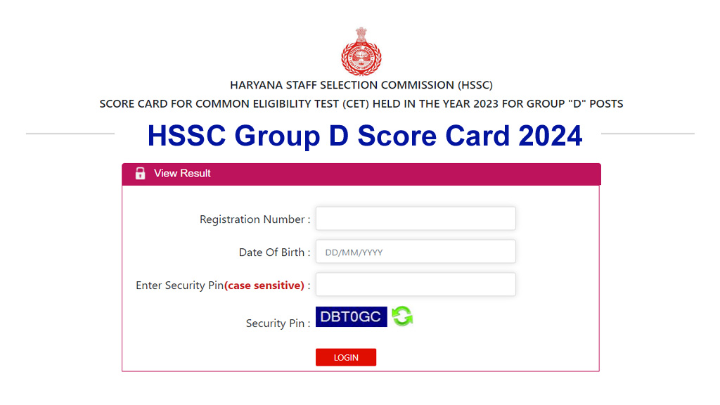 HSSC Group D 2024 Result